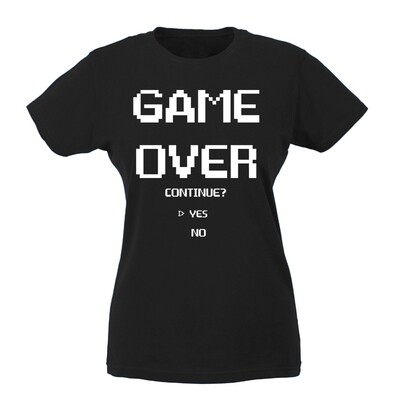 T-shirt Donna - Game Over! Continue? Yes/No