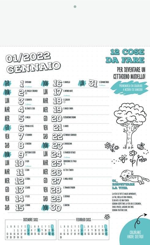 MENSILE ILLUSTRATO 12 fogli