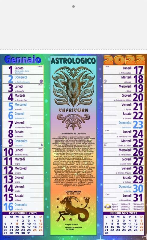 MENSILE ILLUSTRATO 12 fogli