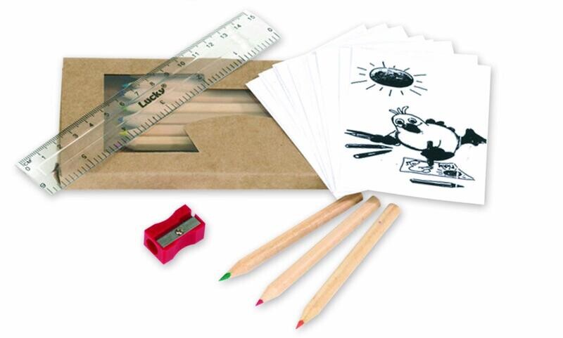 Set llibricino da colorare,matite,righello,temp. (Prezzo singolo  2.02€)