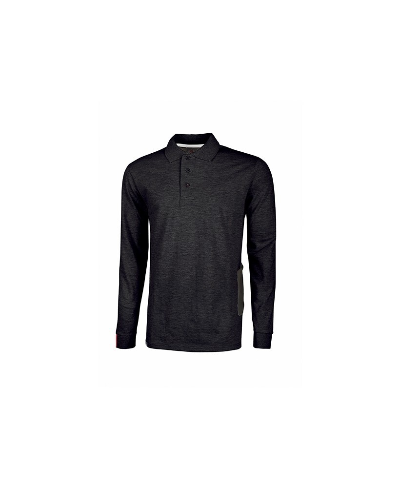 U-power Live Polo da lavoro maniche lunghe EY144GM, COLORE: code EY144BC col. BLACK CARBON