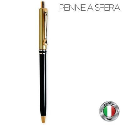 Penna sfera in plastica e clip metallo Made in Italy (Prezzo singolo 2.03€)
