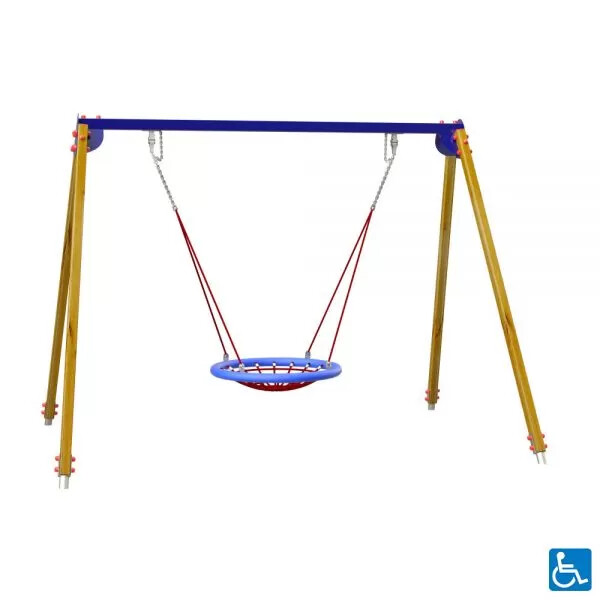 Altalena Carol Standard con trave in acciaio + 1 sedile inclusivo cesto