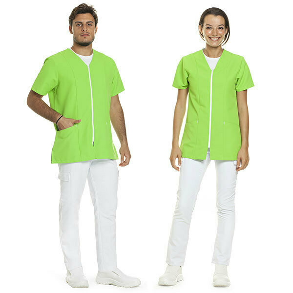 Casacca zip unisex verde mela