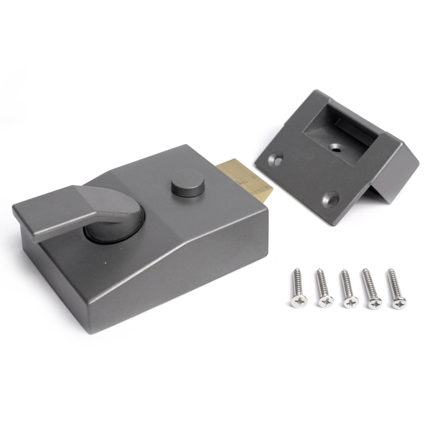 Modern Grey 60mm Nightlatch