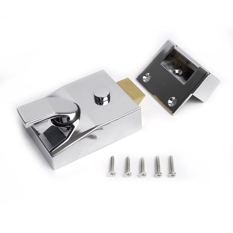 Modern Chrome 60mm Nightlatch