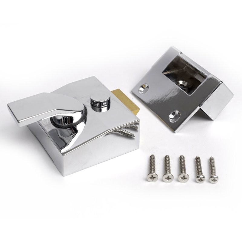 Modern Chrome 40mm Nightlatch