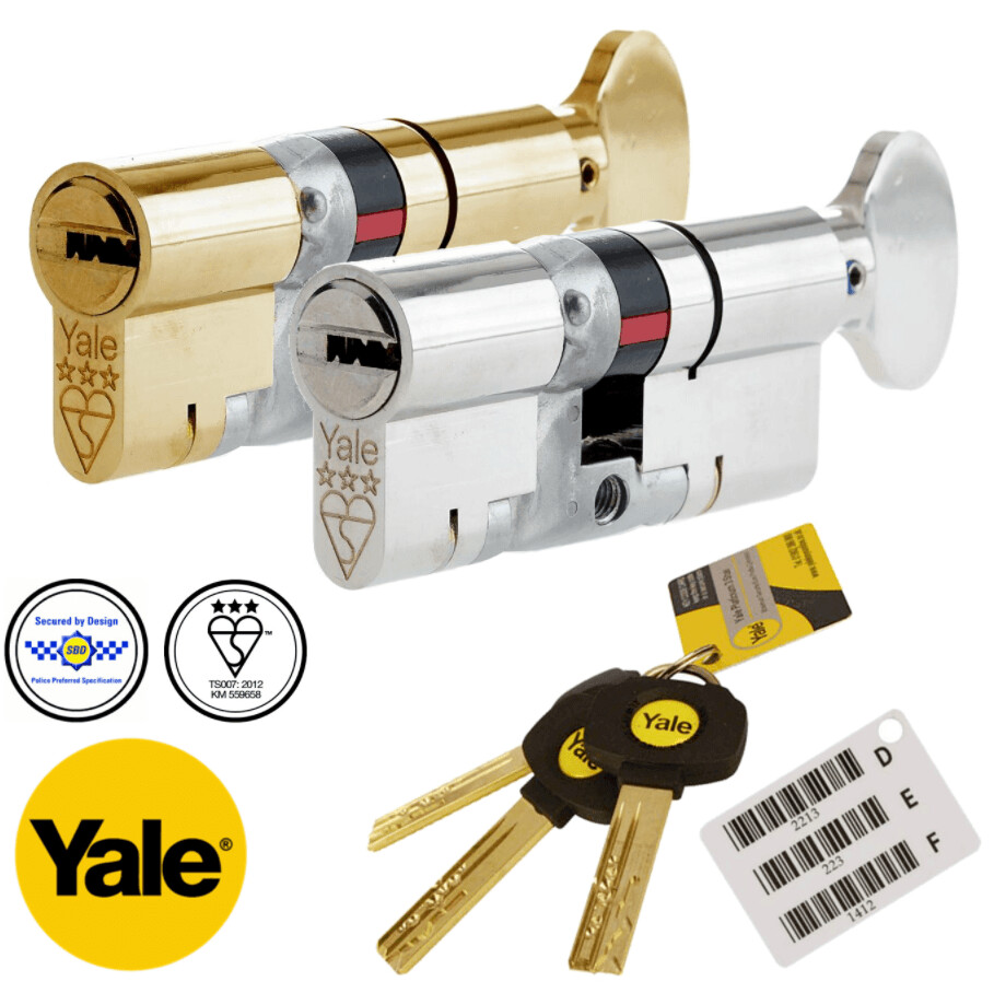 Yale Platinum TS007 3 Star Thumb Turn Euro Cylinder