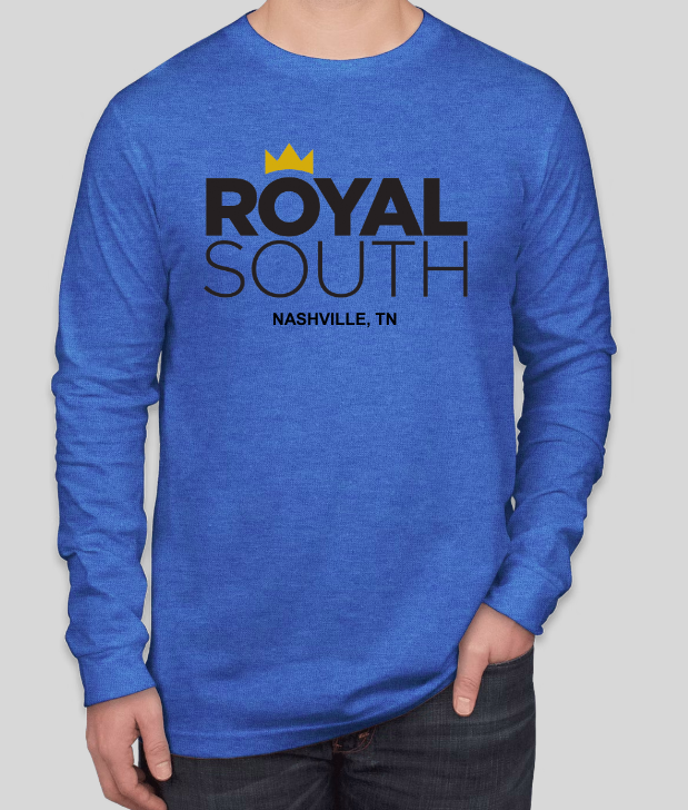 Blue Long Sleeve Logo T-Shirt