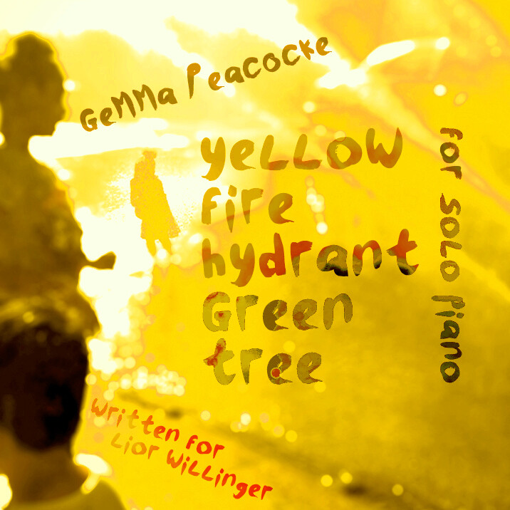 Yellow Fire Hydrant Green Tree for solo piano (hard copy score)