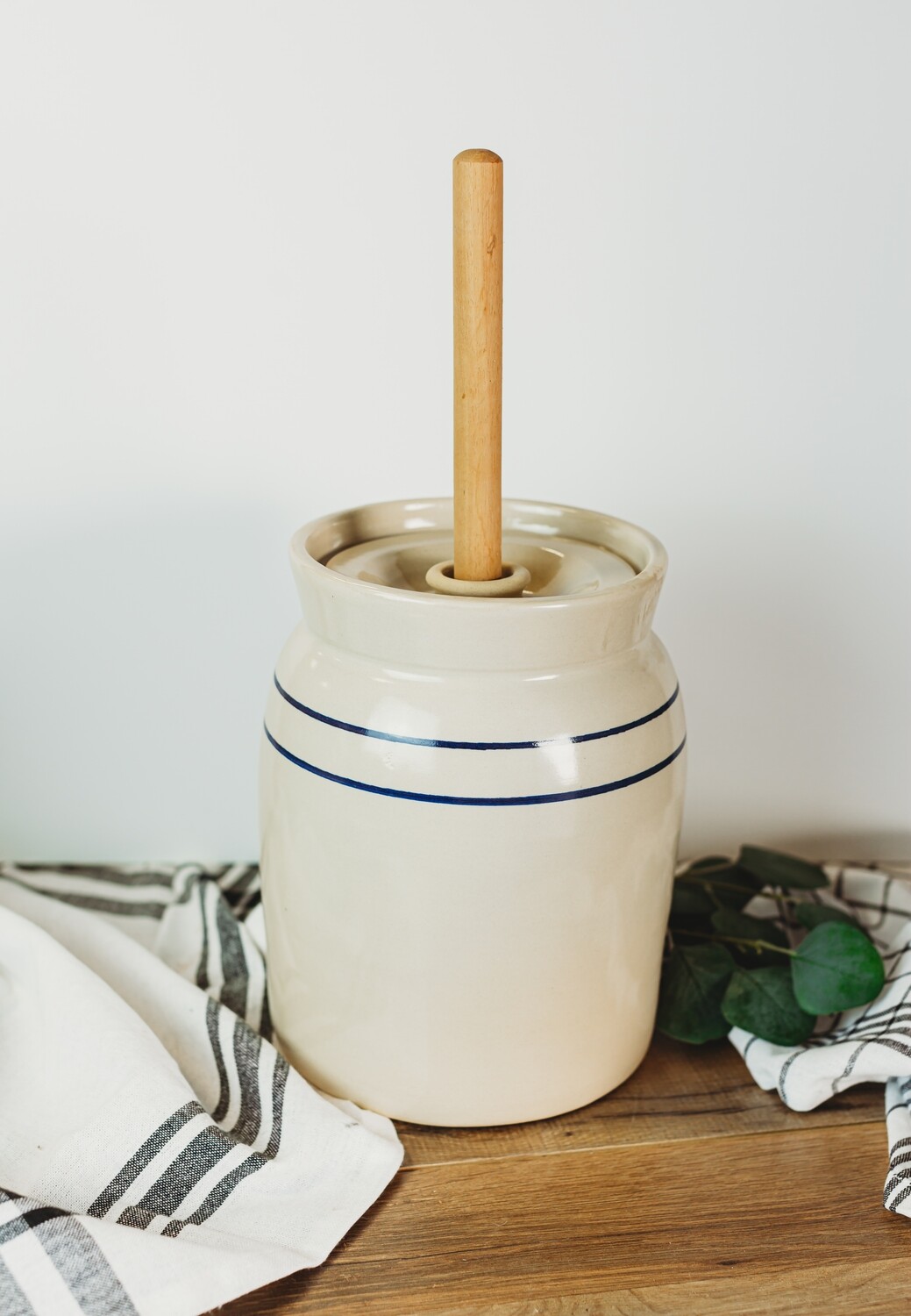 2 Gallon Hand-Turned Pottery Butter Churn