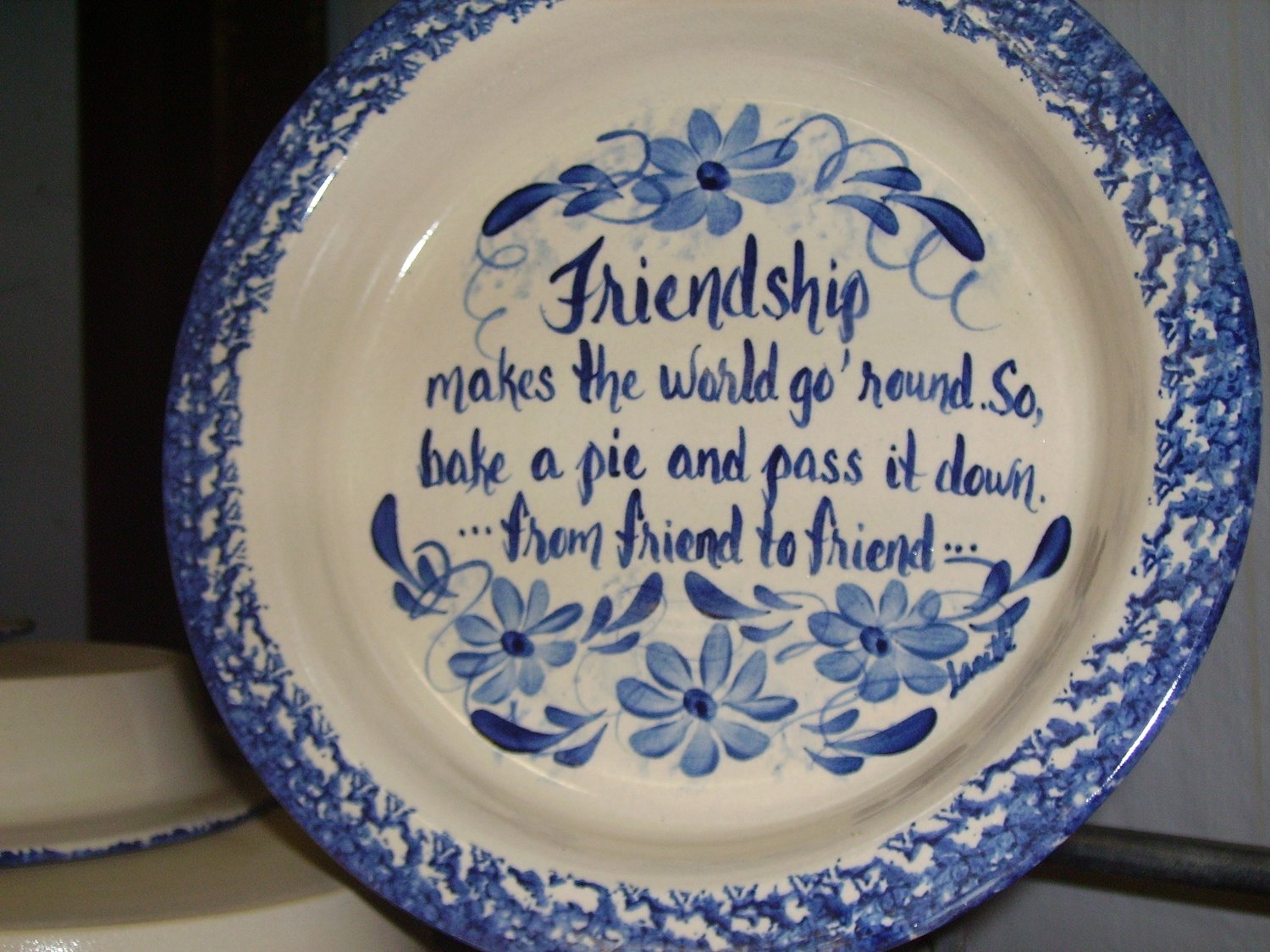 Frienship Pie Plate Frienship Pie Plate