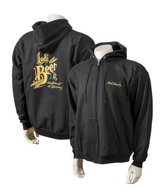 LBC Black Logo Full-Zip Hooded Sweatshirt