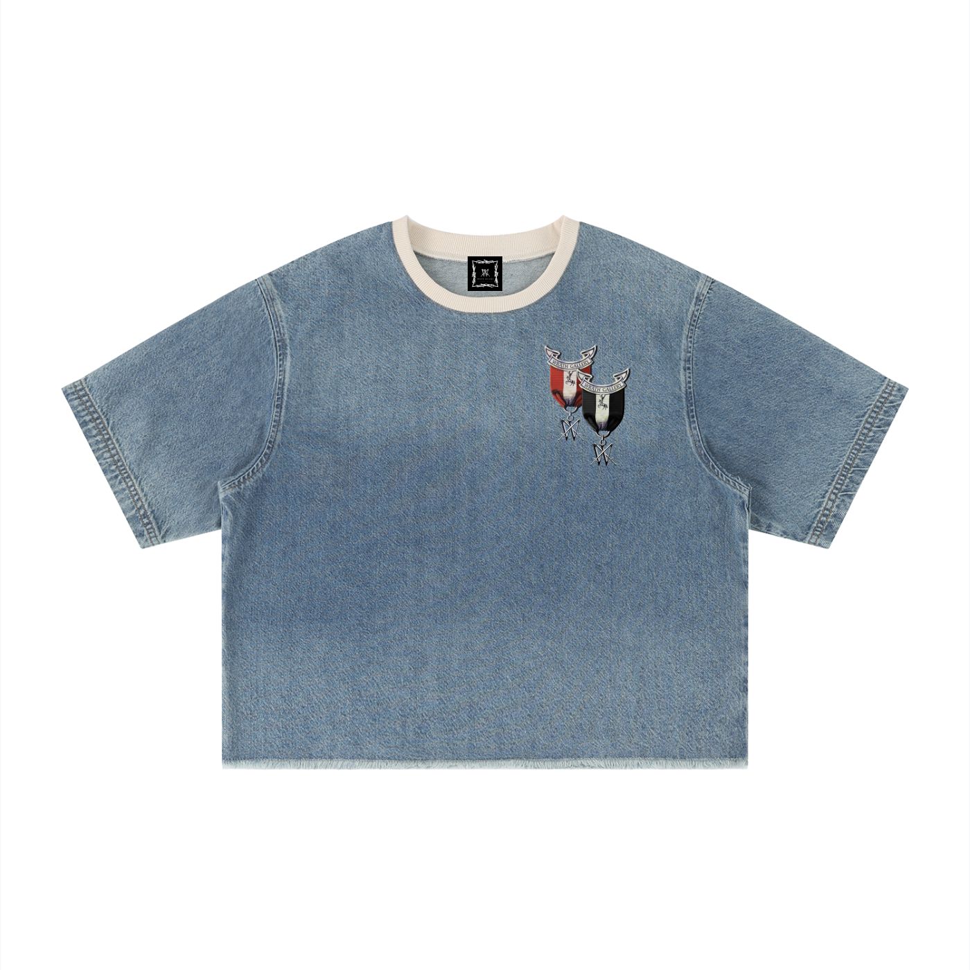 WG Seal - Boxy Raw Hem Denim T-Shirt