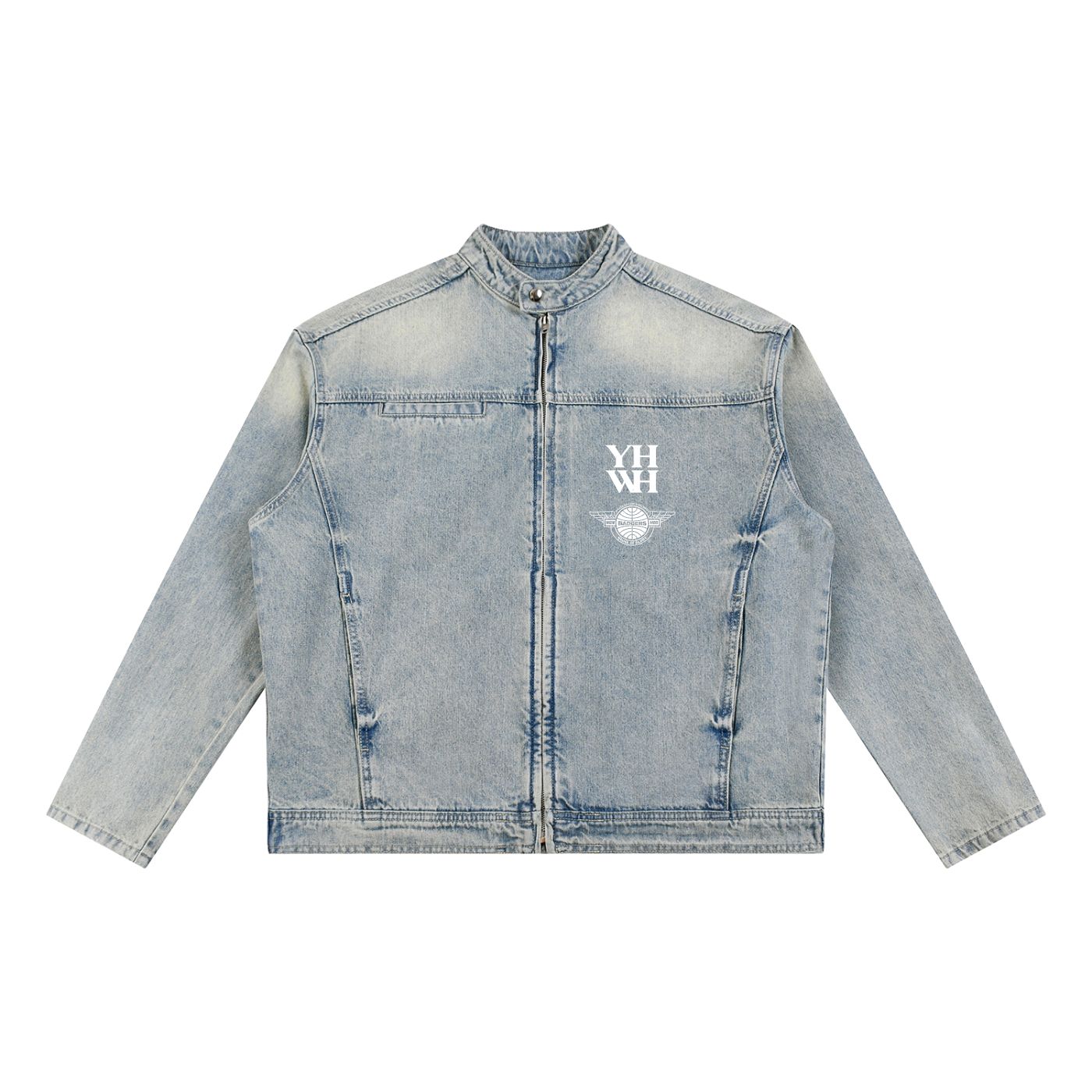 Badgers - Vintage Wash Zip Denim Jacket