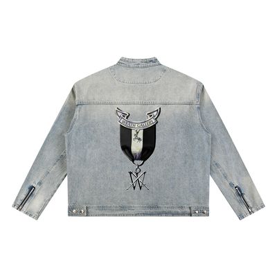 Badgers - Vintage Wash Zip Denim Jacket
