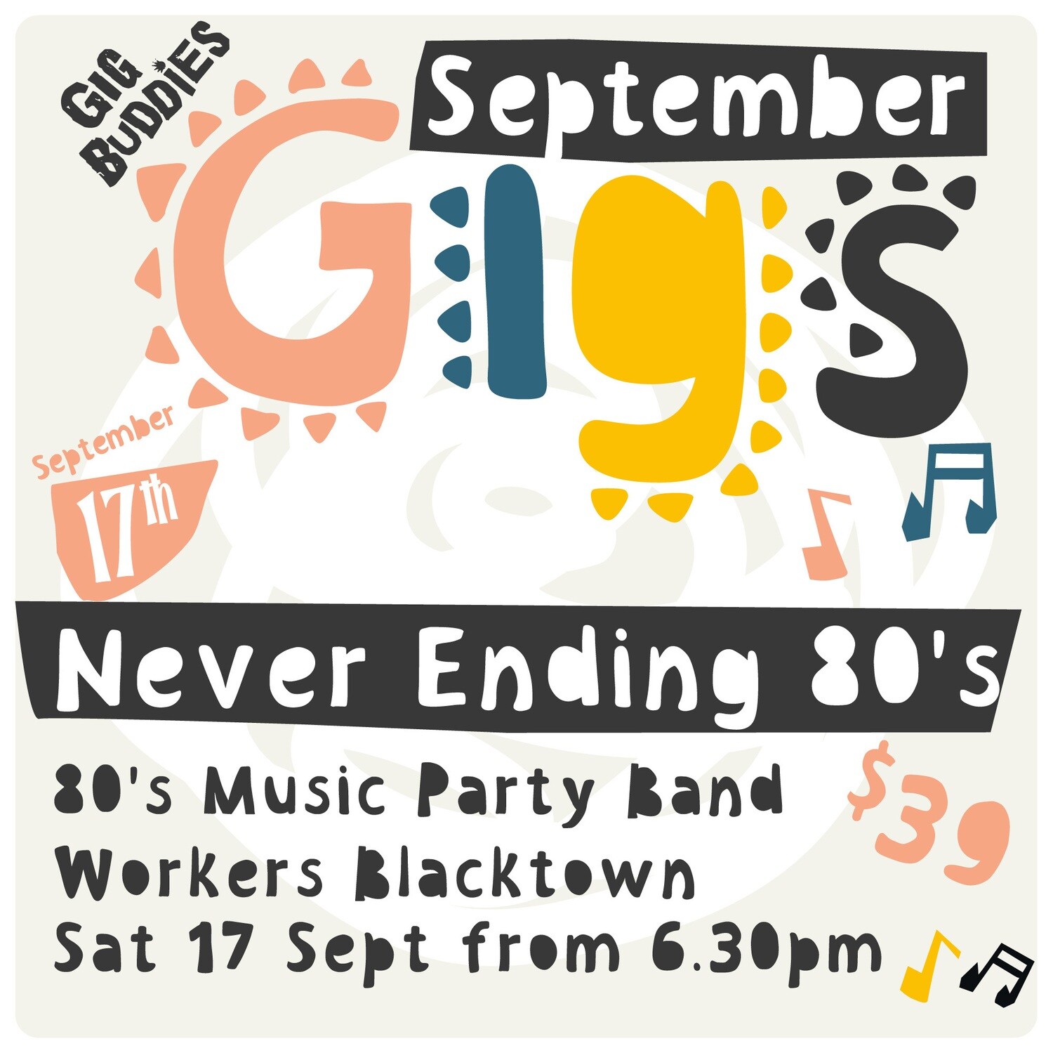 Never Ending 80s - Party like it's 1989 @ Workers Blacktown - Saturday 17 September