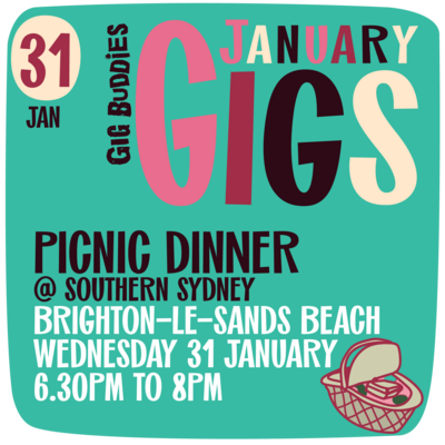 Picnic Dinner at Brighton-Le-Sands Beach - Wednesday 31 January