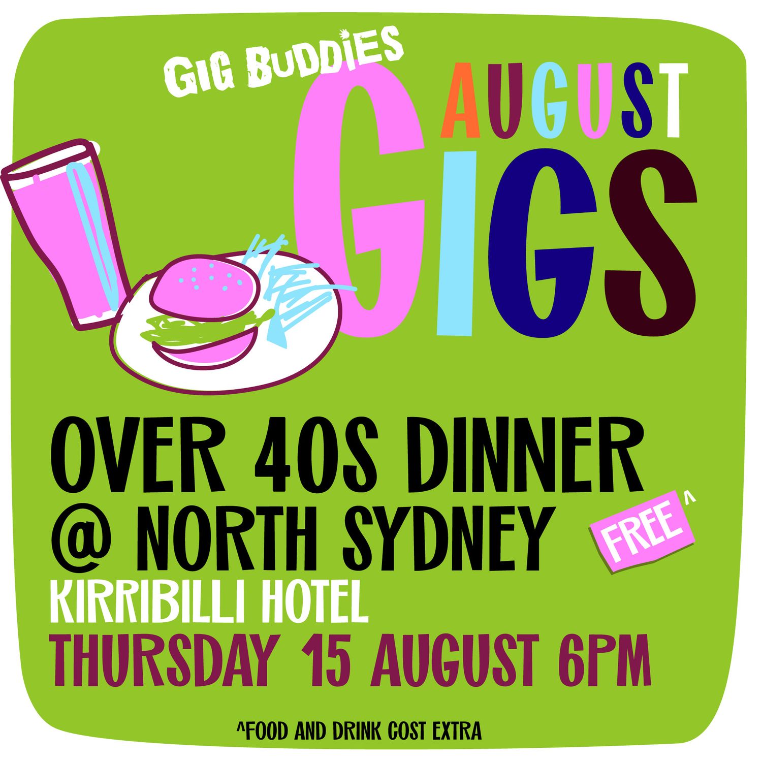 Over 40s Dinner Thursday 15 August