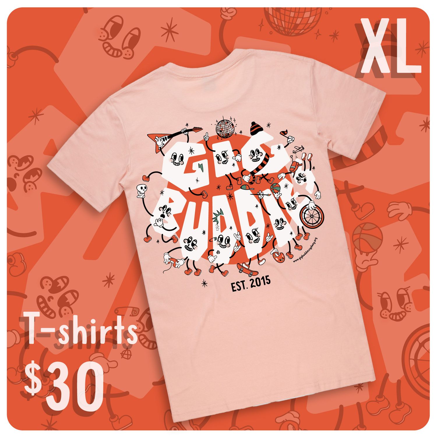 Pink Limited Edition T-SHIRT - Gig Buddies - EXTRA LARGE