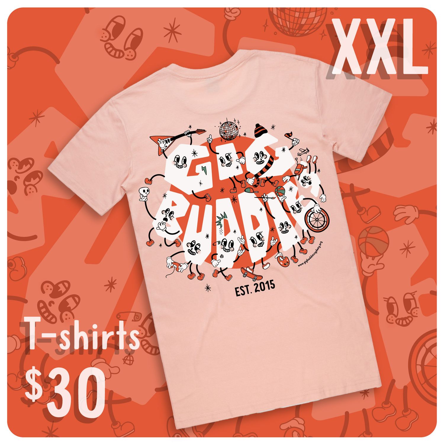 Pink Limited Edition T-SHIRT - Gig Buddies - XX LARGE