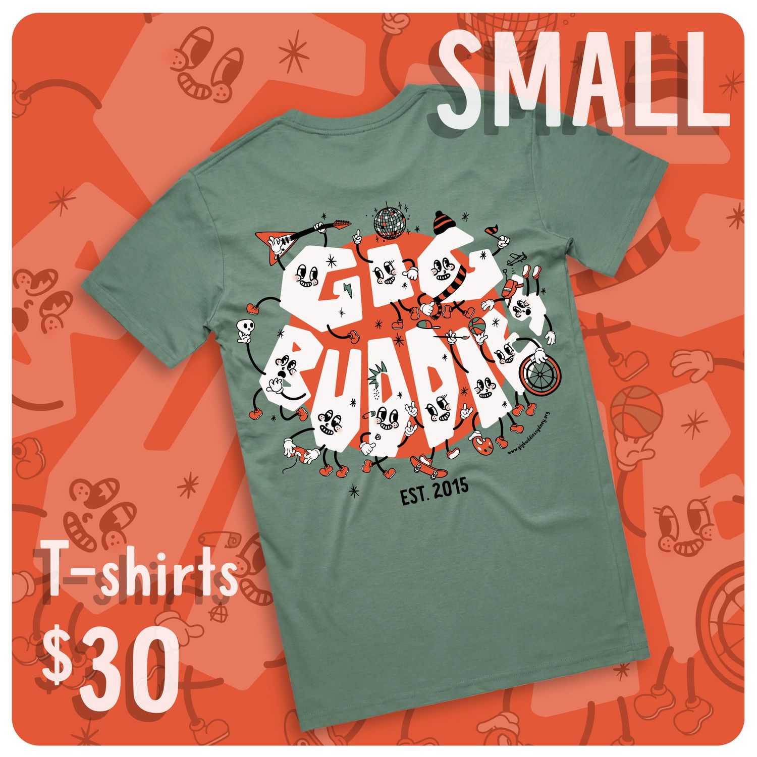 Sage Limited Edition T-SHIRT - Gig Buddies - SMALL