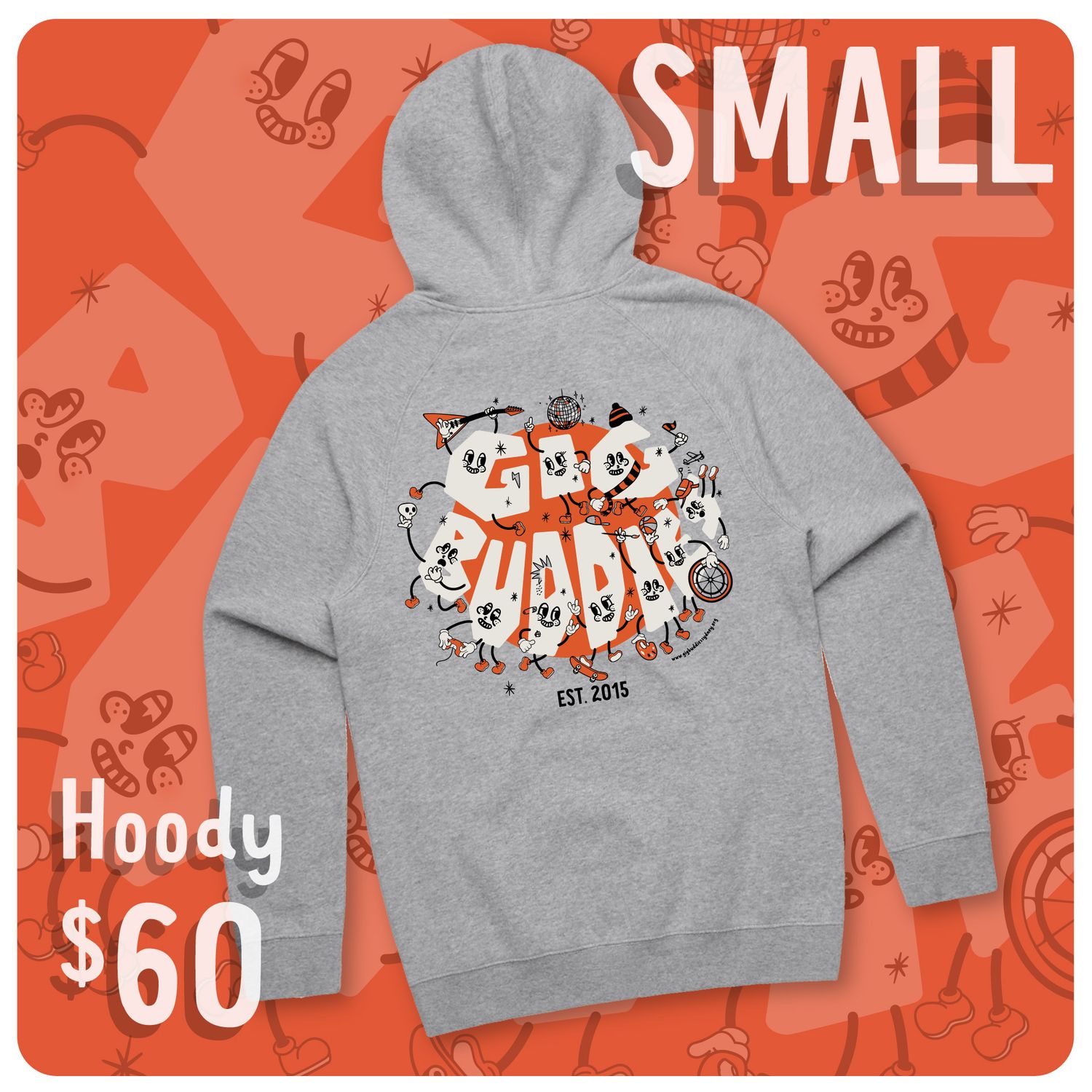 Grey Limited Edition Hoody - Gig Buddies - SMALL