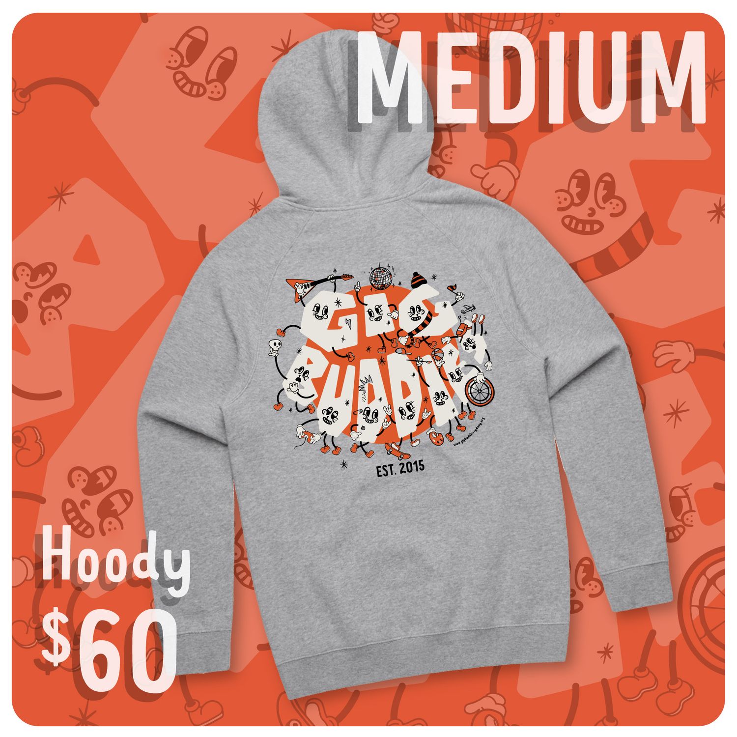 Grey Limited Edition Hoody - Gig Buddies - MEDIUM