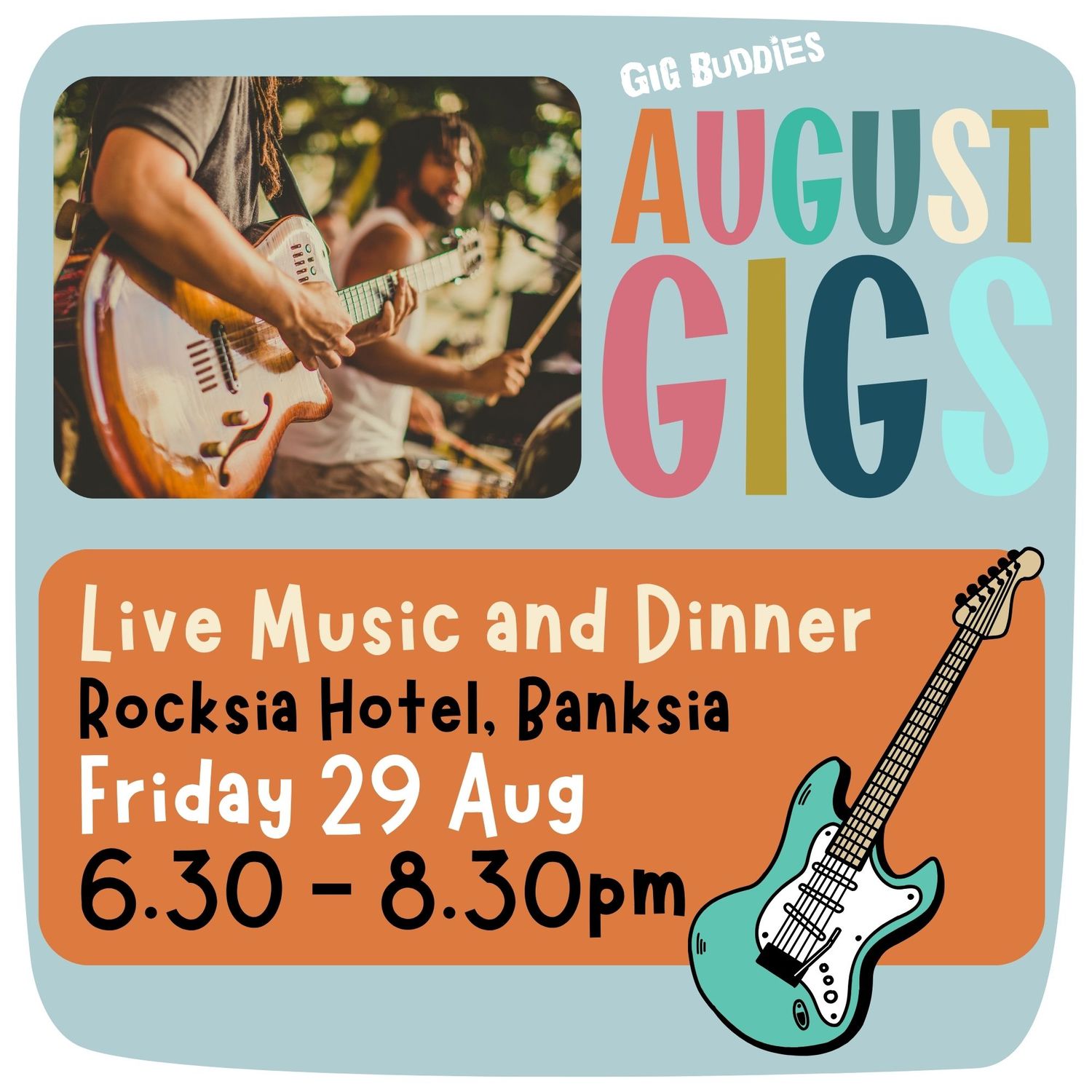 Live Music and Dinner @ Rocksia Hotel, Banksia - Friday 29 August