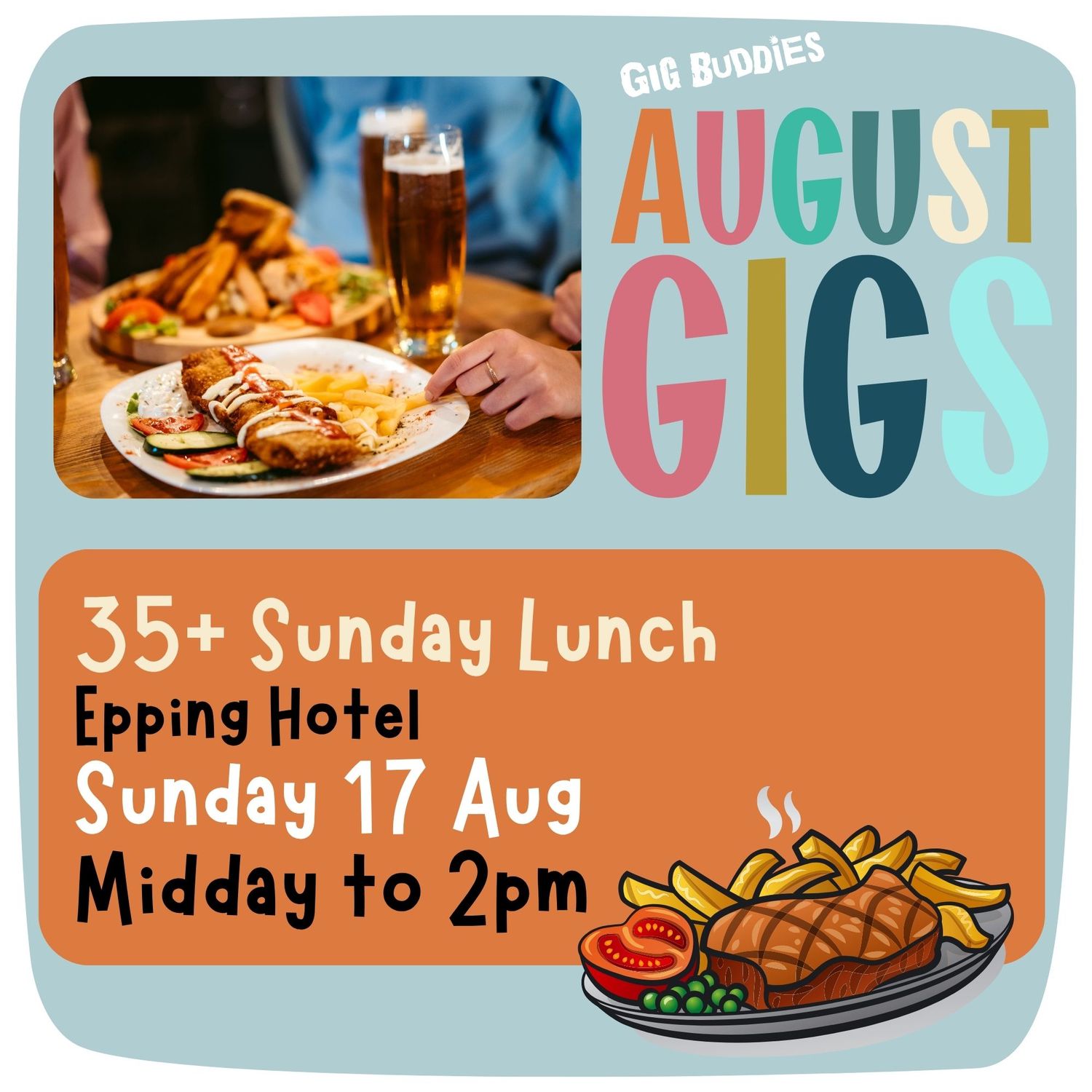 35+ Sunday lunch @ Epping - Sunday 17 August
