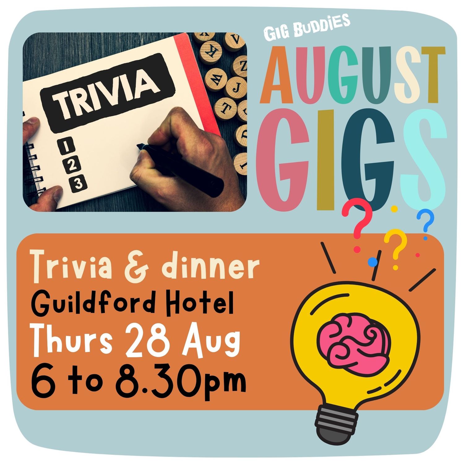 Trivia and dinner @ Guildford Hotel - Thursday 28 August