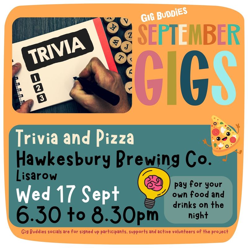 Trivia and pizza @ Lisarow - Wednesday 17 September