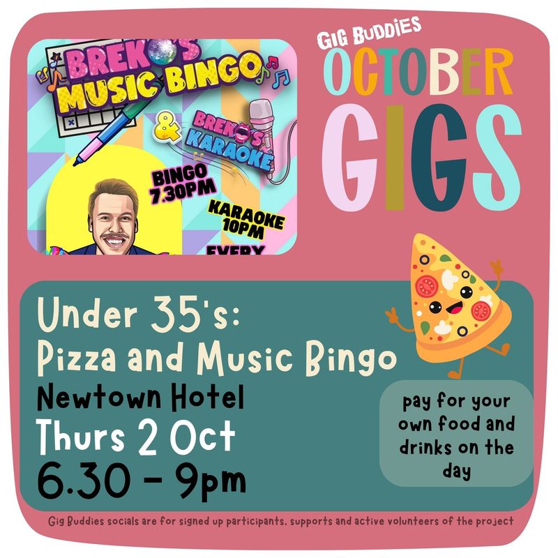 Pizza &amp; Music Bingo @ Newtown Hotel - Thursday 2 October