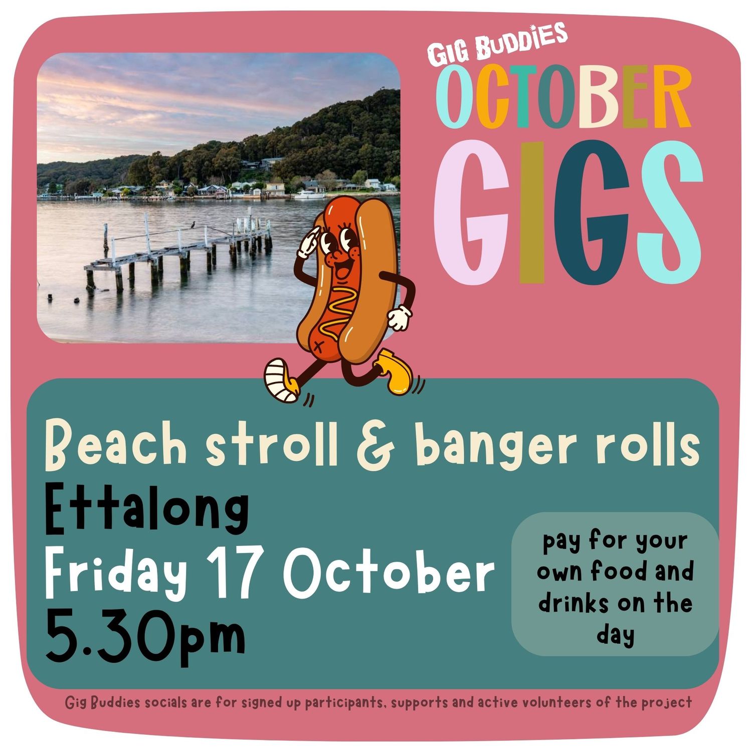 Beach stroll and banger rolls @ Ettalong - Friday 17 October