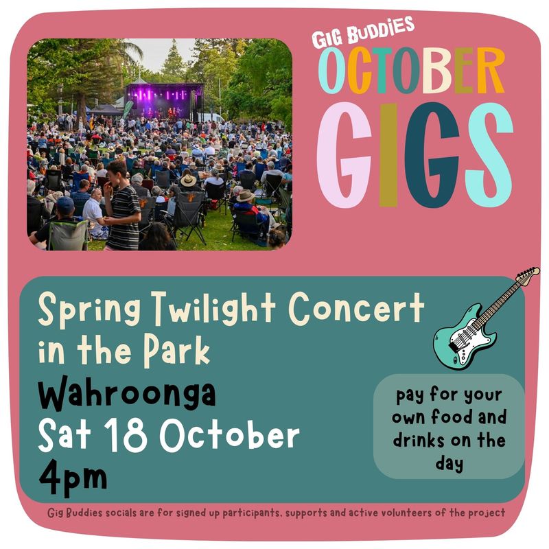 Spring Twilight Concert in the Park, Wahroonga - Saturday 18 October