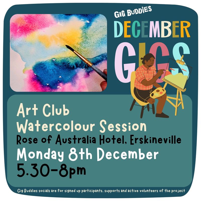 Art Club: Watercolour Painting Session @ Erskineville - Monday 8th December