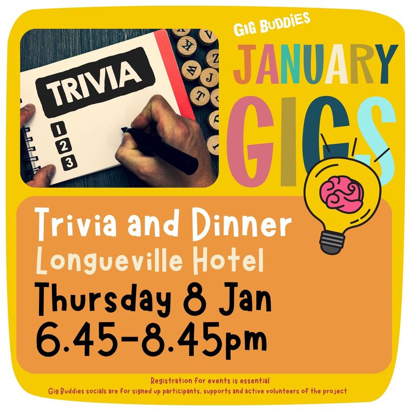 Trivia and dinner @  Longueville - Thursday 8 January