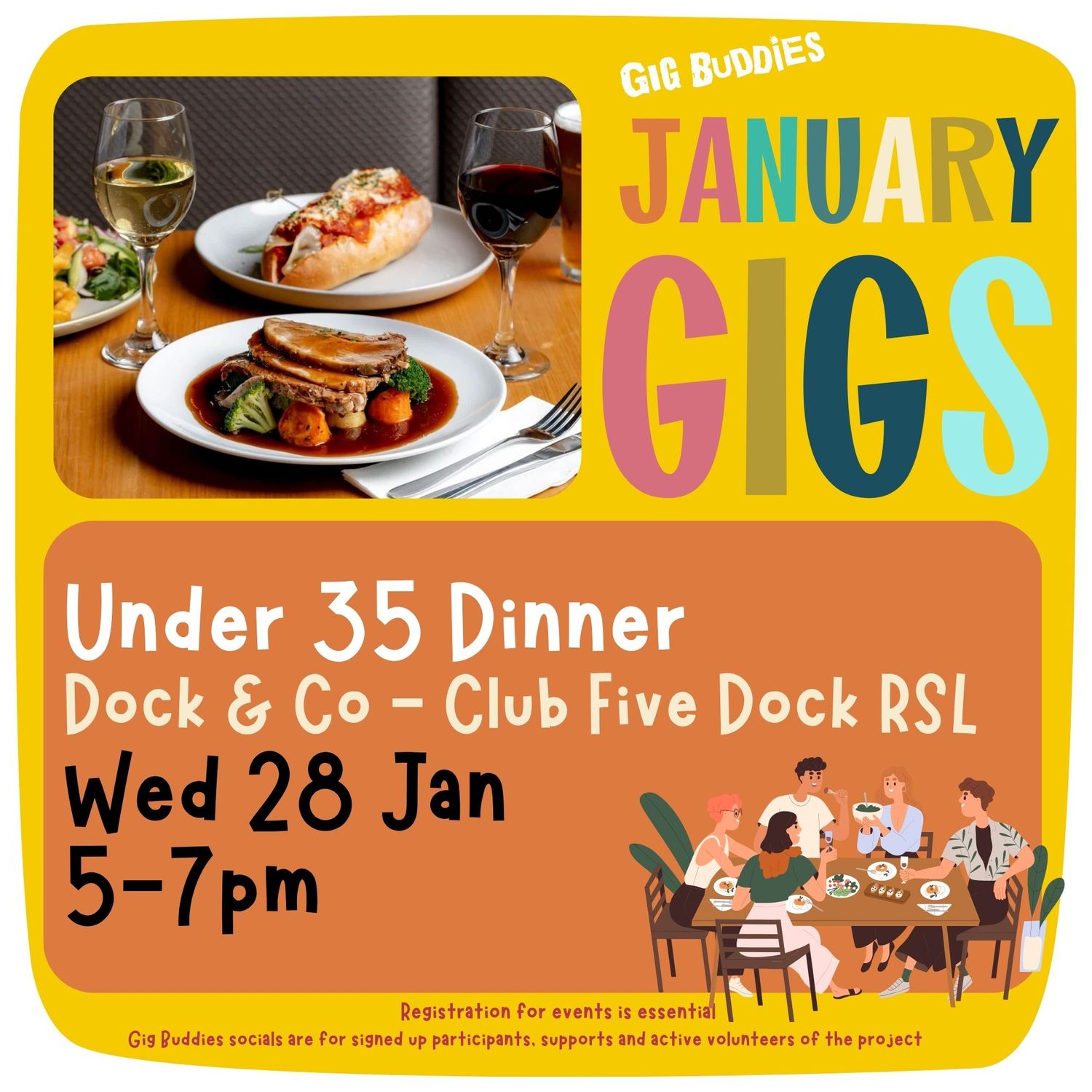 Under 35s Dinner @ Club Five Dock RSL - Wednesday 28 January