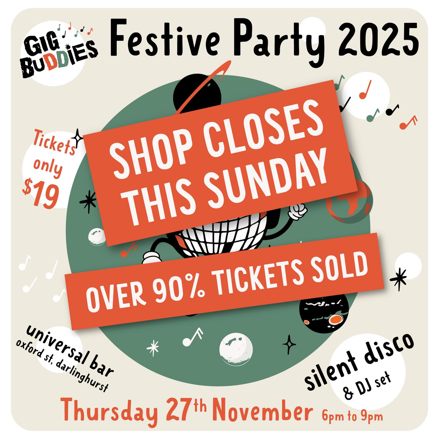 Gig Buddies festive party @ Universal Sydney, Darlinghurst - Thursday 27 November