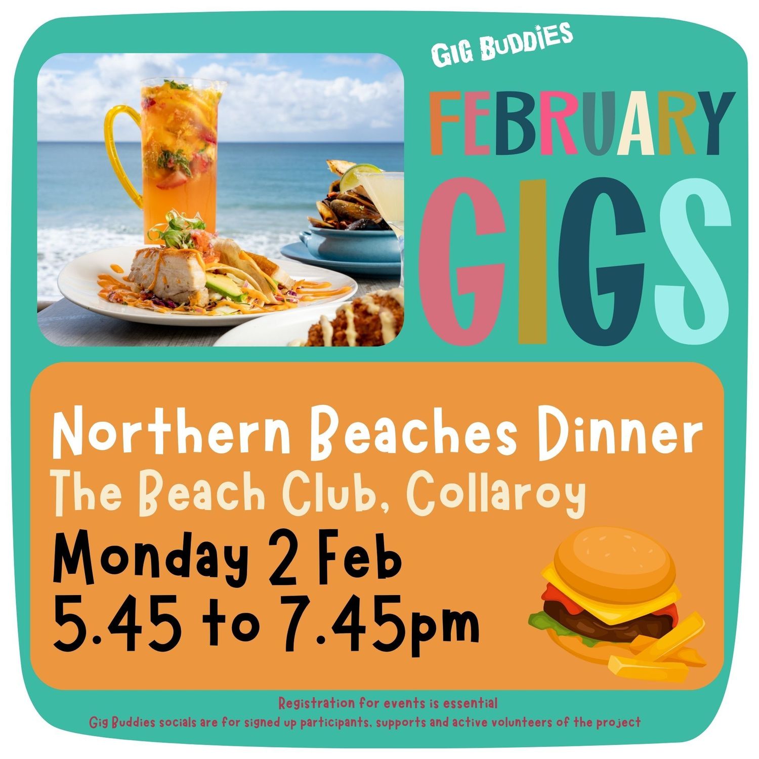 Dinner @ The Beach Club Collaroy - Monday 2 February