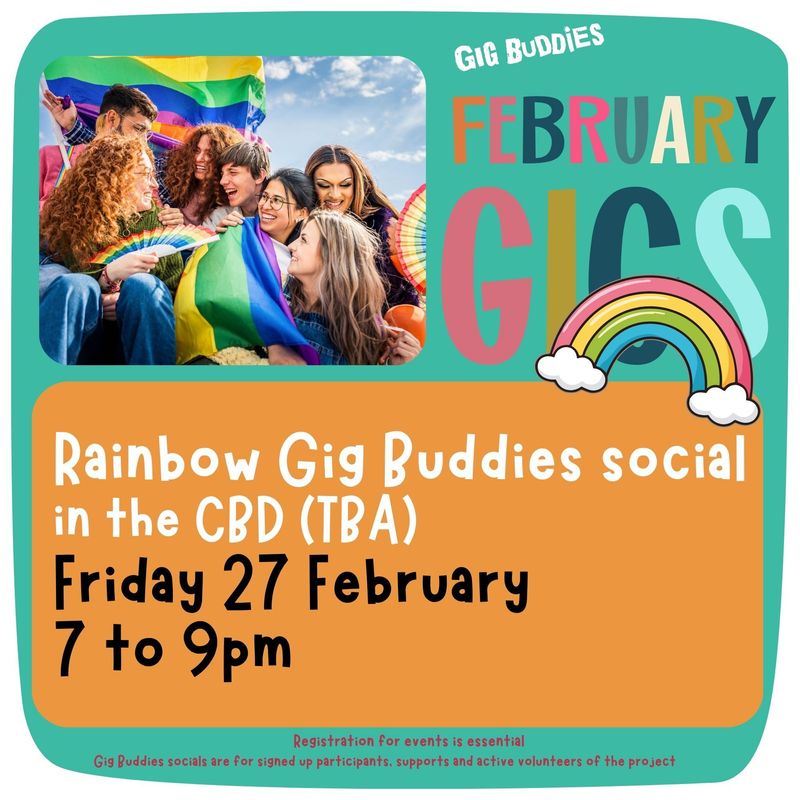 Rainbow Gig Buddies social @ CBD - Friday 27 February