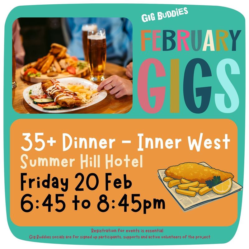 35+ dinner @ Summer Hill Hotel - Friday 20 February