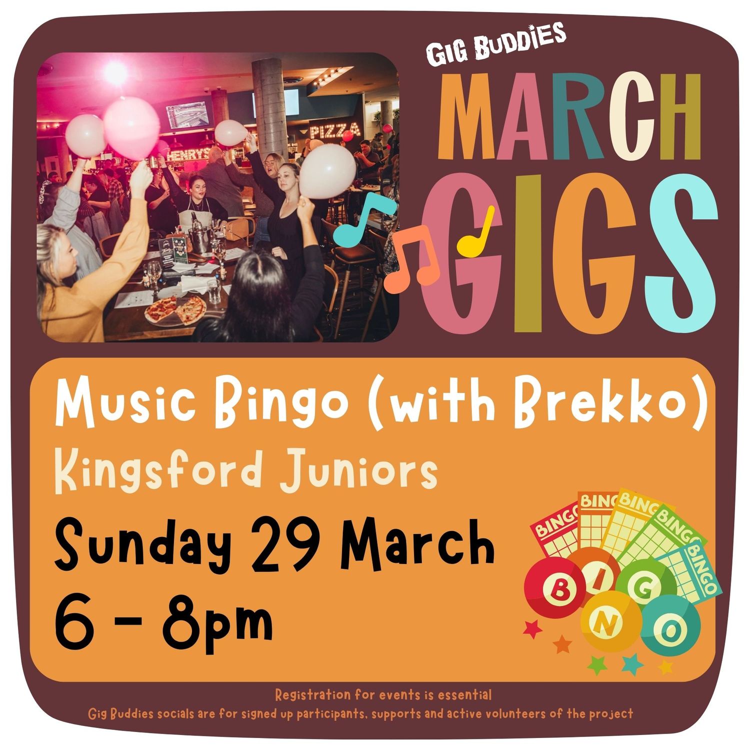 Music Bingo @ Kingsford Juniors - Sunday 29 March