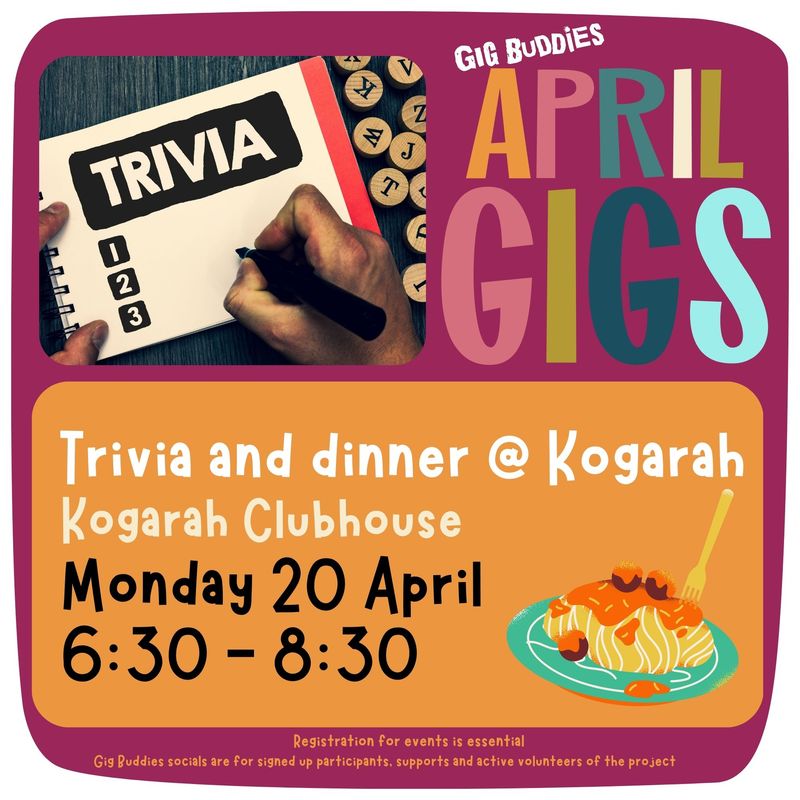 Trivia and dinner @ Kogarah - Monday 20 April