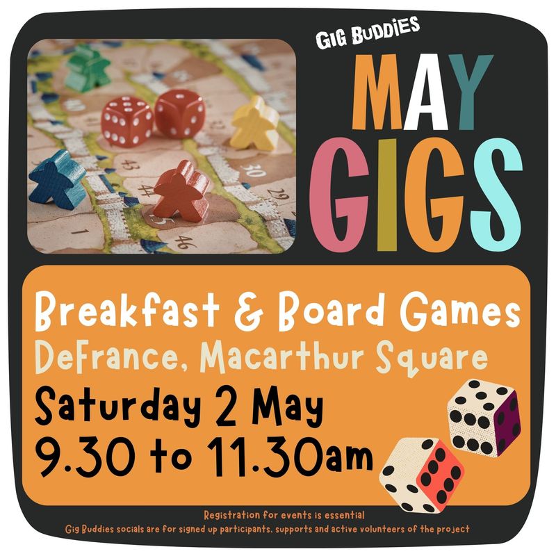 Breakfast and Board Games @ DeFrance Macarthur Square - Saturday 2 May