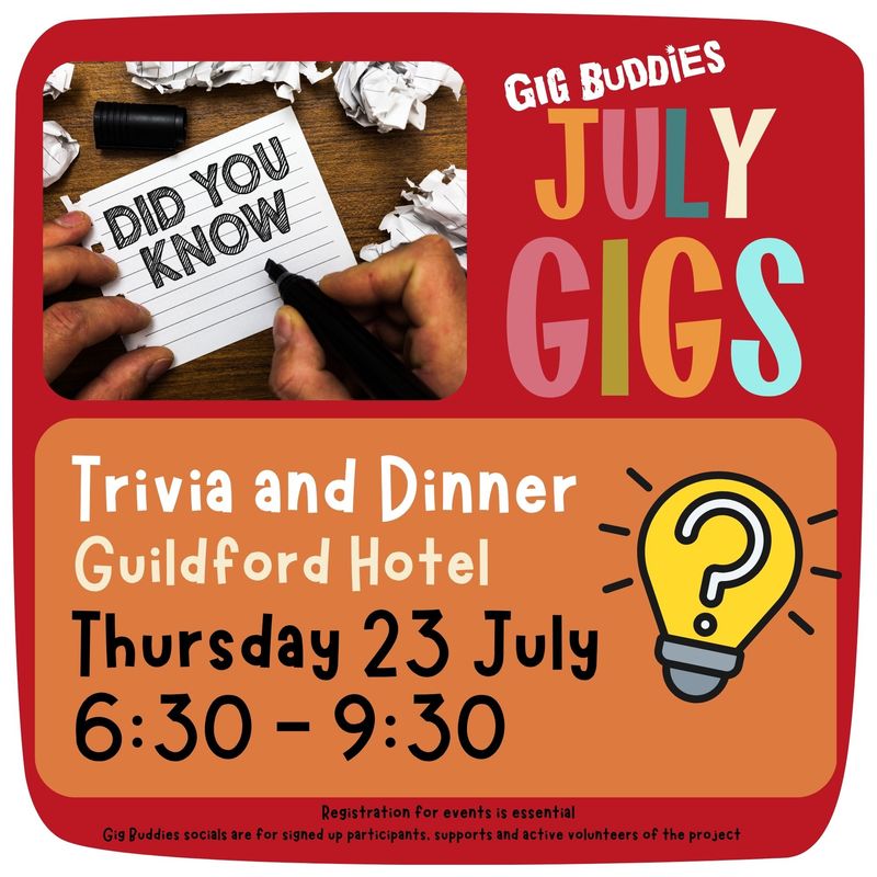 Trivia and Dinner @ Guildford Hotel - Thursday 23 July