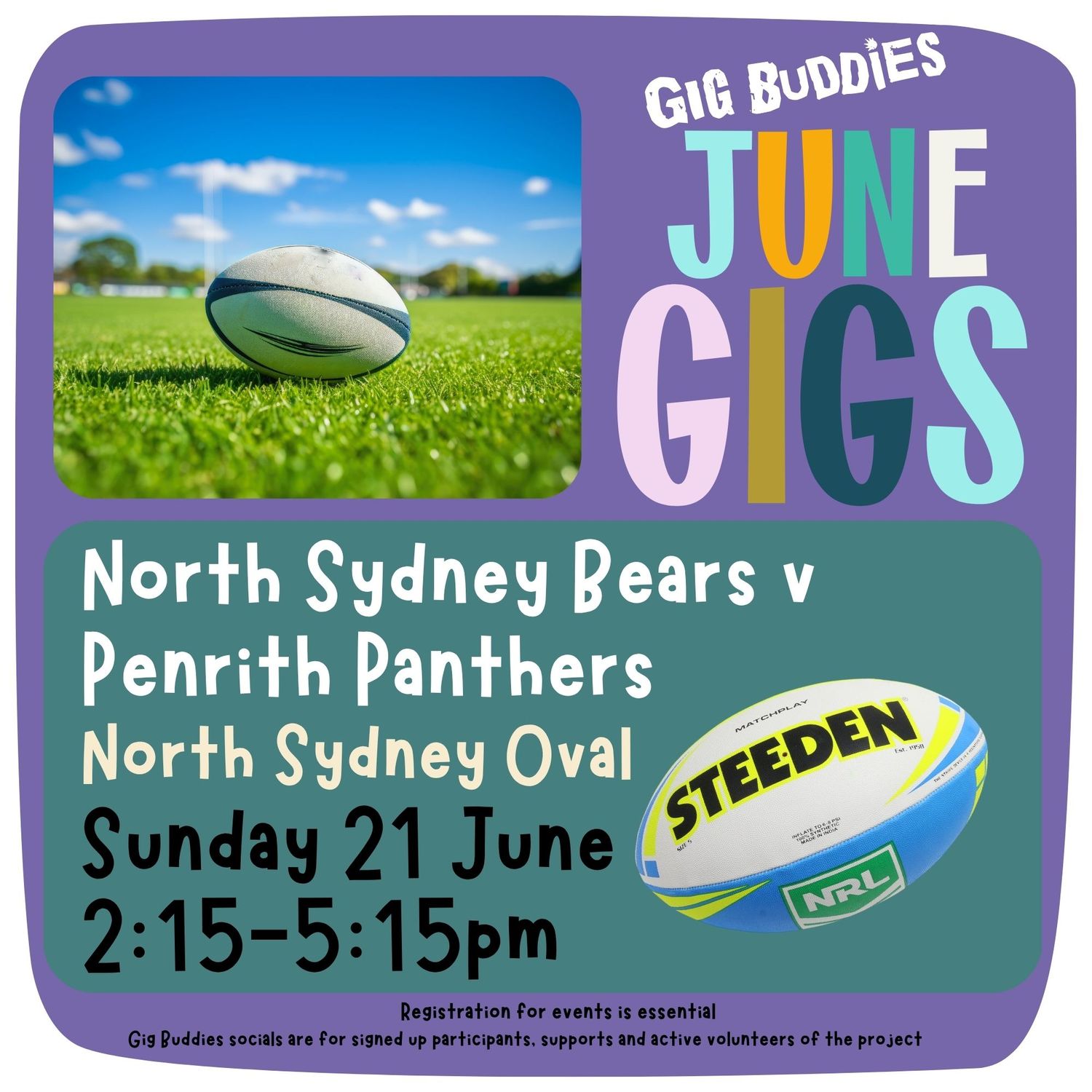 Bears v Panthers game @ North Sydney - Sunday 21 June