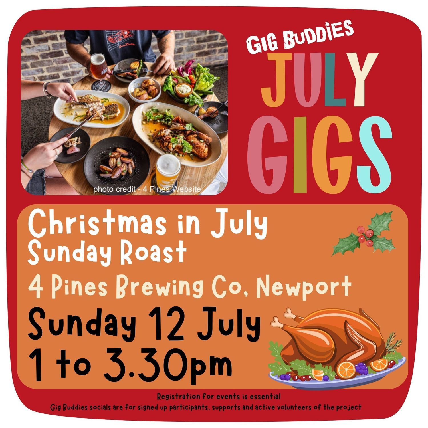 Christmas in July roast @ 4 Pines Newport - Sunday 12 July