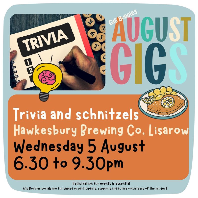 Trivia and schnitzels @ Lisarow - Wednesday 5 August