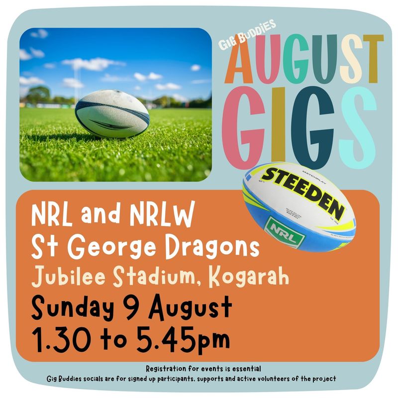 NRL St George Dragons @ Jubilee Stadium - Sunday 9 August